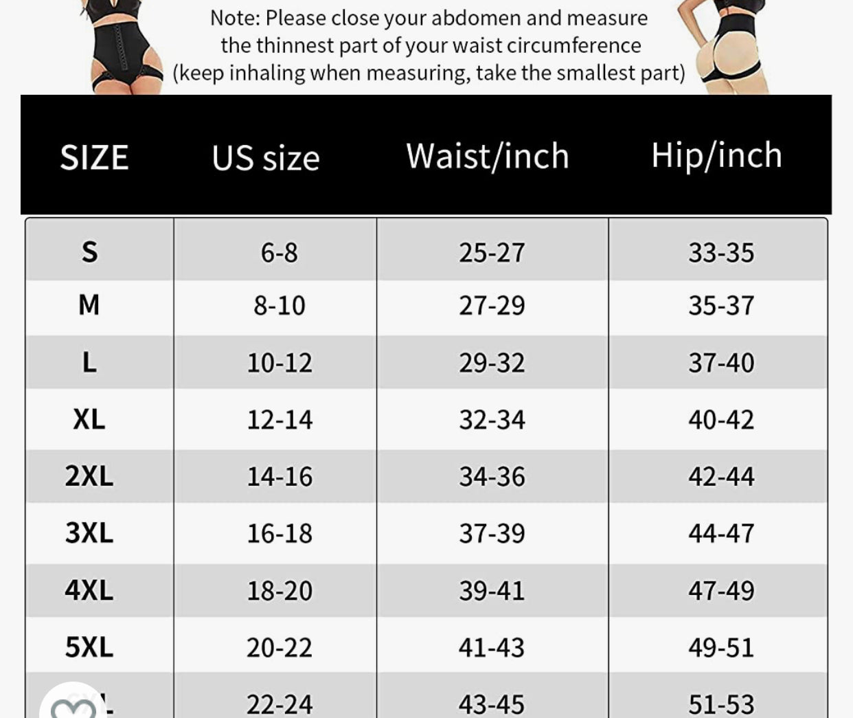 Brisha Brichelle Bubble Bun Body Shaper XXSmall-5XLarge waist trainer