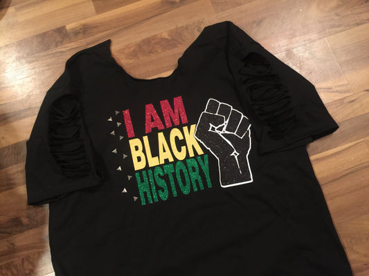 I am black history GLITTER